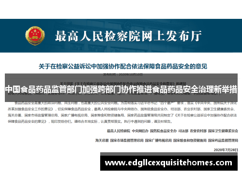 中国食品药品监管部门加强跨部门协作推进食品药品安全治理新举措