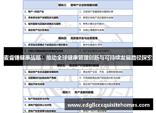 麦肯锡健康战略：推动全球健康管理创新与可持续发展路径探索